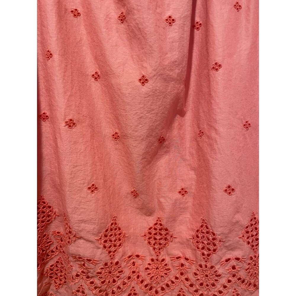 St Johns Bay‎ Womens Pink Eyelet Peasant Dress Size M Dainty Coquette Feminine - Picture 6 of 12